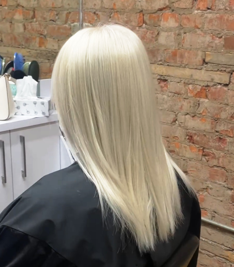 Stylish layered haircut with color